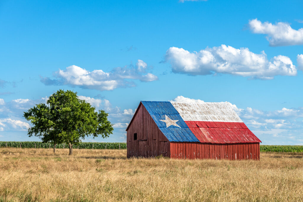 Texas flag representing US expansion of UK commercial roofing contractor